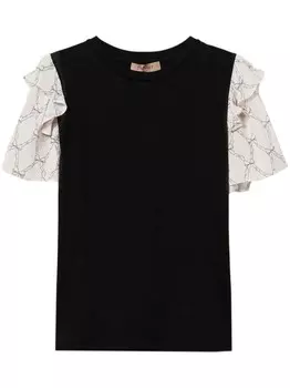 Футболка хлопковая TWINSET, черный