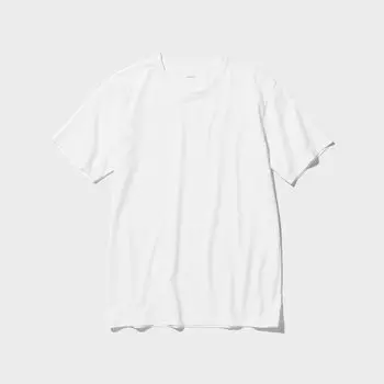Футболка хлопковая Uniqlo Airism с короткими рукавами, белый