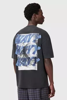 Футболка хлопковая WAVY Allsaints, черный