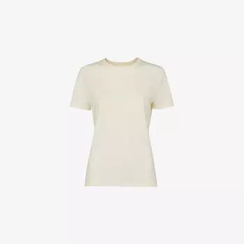 Футболка хлопковая Whistles Posie с двойной отделкой, бежевый