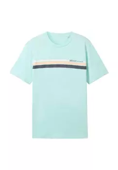 Футболка, хлопок, мужская DENIM TOM TAILOR, цвет 35258 Classic Lig