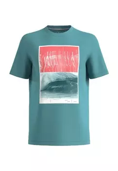 Футболка, хлопок, мужская S.Oliver, цвет 65d2 Blue Green