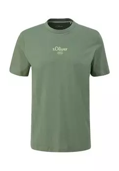 Футболка, хлопок, мужская S.Oliver, цвет 78d1 Green