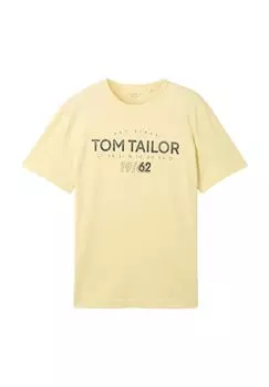 Футболка, хлопок, мужская TOM TAILOR, цвет 34585 Light Yello