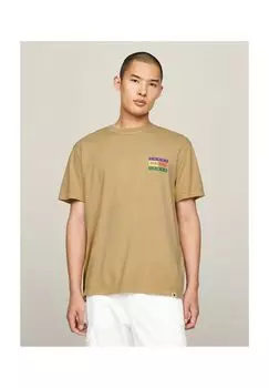 Футболка, хлопок, мужская TOMMY Jeans, цвет Ab0 Tawny Sand