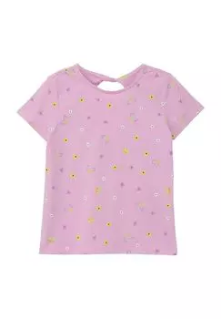 Футболка, хлопок, с узлом, детская s.Oliver, цвет Lilac Pink