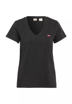 Футболка, хлопок, женская Levi's, цвет 03 Schwarz