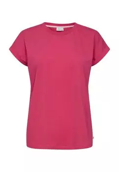 Футболка, хлопок, женская Nmph, цвет Raspberry Sorbet