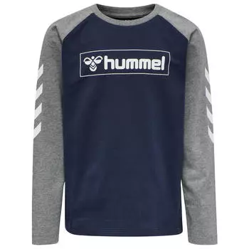 Футболка Hmlbox L/S Футболка L/S Унисекс Дети HUMMEL, темно-синий/темно-фиолетовый/темно-фиолетовый