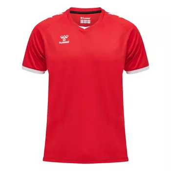 Футболка Hmlcore Volley Tee S/S унисекс HUMMEL, малиновый красный