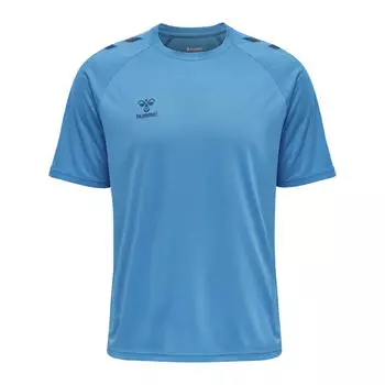 Футболка Hmlcore Xk Core Poly S/S Футболка S/S унисекс HUMMEL, балтийский синий/темно-синий/темно-синий