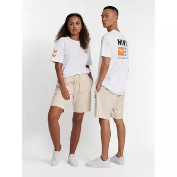 Футболка Hmlhive Mason из органического хлопка унисекс для спорта и отдыха HUMMEL, цвет weiss