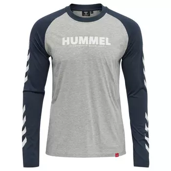 Футболка Hmllegacy Blocked L/S Футболка L/S Унисекс HUMMEL, темный бензин/синий/синий