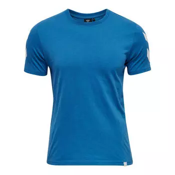 Футболка Hmllegacy с шевроном унисекс для спорта и отдыха HUMMEL, цвет blau