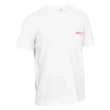 Футболка хоккейная на траве FH110 детская для мальчиков чёрная/красная KOROK, цвет rot