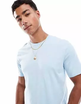 Футболка Hollister icon с круглым вырезом бледно-голубого цвета