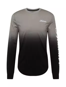 Футболка Hollister, серый/черный