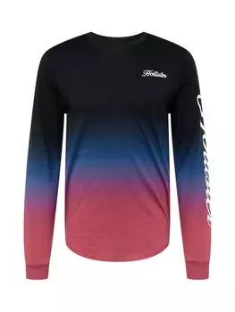 Футболка Hollister, синий/морской синий/ржаво-красный