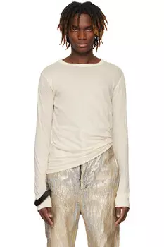 Футболка Hollywood Basic LS Rick Owens, цвет natural