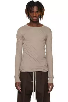 Футболка Hollywood Double LS цвета Taupe Rick Owens