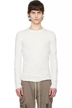Футболка Hollywood Double LS Rick Owens, цвет milk