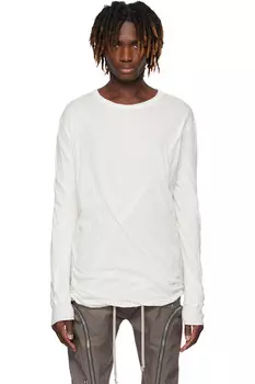 Футболка Hollywood Jumbo Double LS Rick Owens, цвет milk