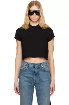 Футболка Hollywood укороченная малого уровня Rick Owens Drkshdw, черный