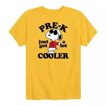 Футболка-холодильник с рисунком Peanuts Pre-K для мальчиков 8–20 лет Licensed Character, желтый