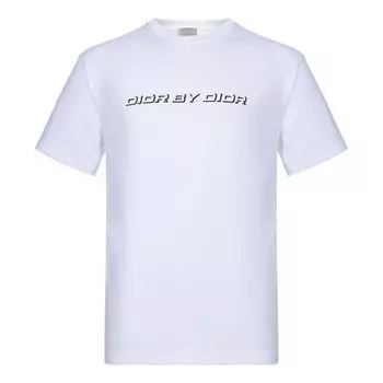 Футболка homme embroidery logo printing male white Dior, белый