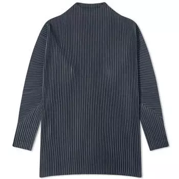 Футболка Homme Pliss Issey Miyake Pleated Long Sleeve, цвет Ink Blue