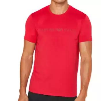 Футболка homme с круглым вырезом и логотипом Emporio Armani, красный