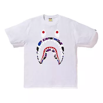 Футболка hongkong 13th anniversary shark t-shirt 'white' A Bathing Ape, белый