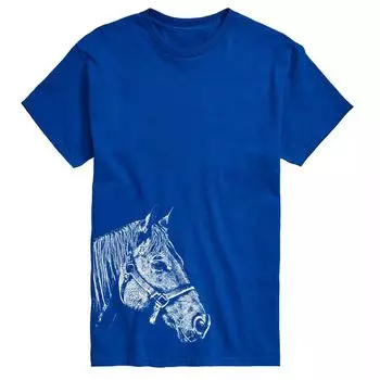 Футболка Horse с большим и низким боковым профилем Licensed Character, синий
