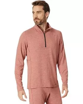 Футболка Hot Chillys Clima-Trek Zip-Tee, цвет Redwood Heather