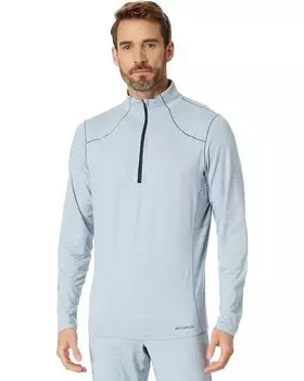 Футболка Hot Chillys Clima-Trek Zip-Tee, цвет Ashley Blue Heather