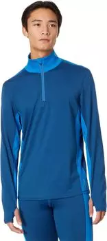 Футболка Hot Chillys Micro Elite Chamois Color-Block Zip-T, цвет Thriller/Granite