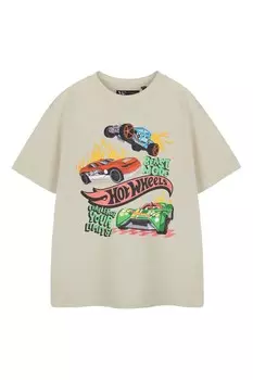 Футболка Hot Wheels для мальчиков из 100% хлопка с лицензией Vanilla Underground, бежевый