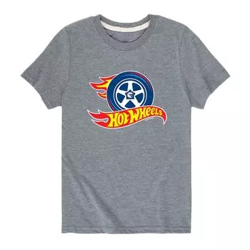 Футболка Hot Wheels Flaming Tire для мальчиков 8–20 лет с логотипом Licensed Character