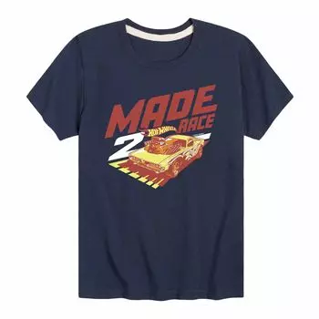 Футболка Hot Wheels Made 2 Race для мальчиков 8–20 лет с графическим рисунком Hot Wheels