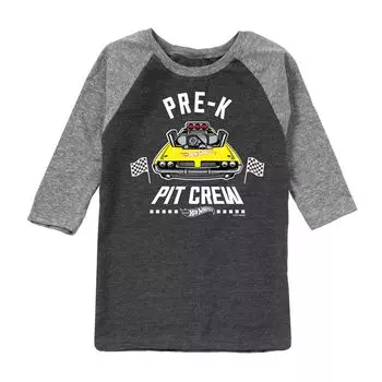 Футболка Hot Wheels Pit Crew PreK с рисунком реглан для мальчиков 8–20 лет Licensed Character