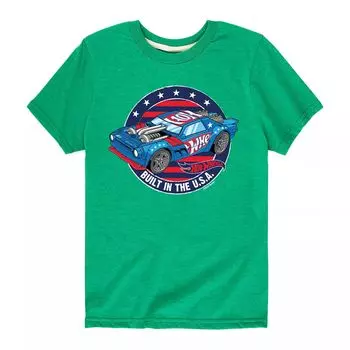 Футболка Hot Wheels, построенная в США, для мальчиков 8–20 лет с рисунком Licensed Character