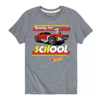 Футболка Hot Wheels Ready For School для мальчиков 8–20 лет с графическим рисунком Licensed Character, серый