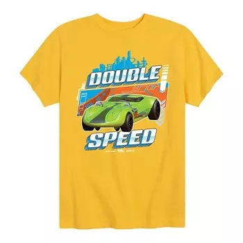 Футболка Hot Wheels с рисунком Double Speed для мальчиков 8–20 лет, желтый
