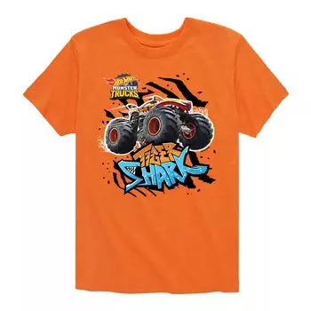 Футболка Hot Wheels с рисунком тигровой акулы для мальчиков 8–20 лет Licensed Character