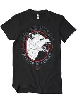 Футболка House StarkWinter Is Coming T-Shirt Game of Thrones, черный