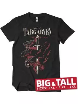 Футболка House Targaryen Big & Tall T-Shirt Game of Thrones, черный