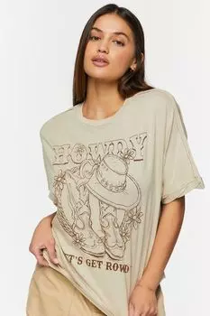 Футболка Howdy с графическим рисунком Forever 21, серо-коричневый
