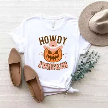 Футболка Howdy с короткими рукавами и рисунком тыквы Simply Sage Market
