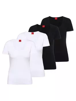Футболка HUGO 4er Pack, черный/белый