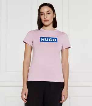 Футболка Hugo Blue Regular Fit, фиолетовый